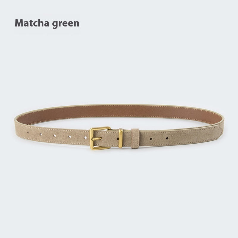 Suede Cowhide Retro Belt