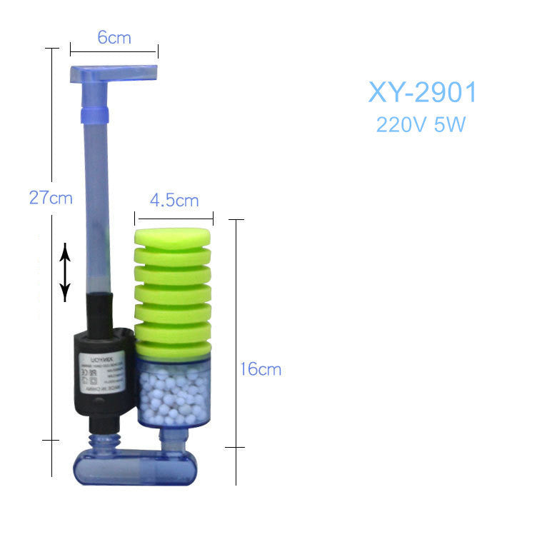 Aquarium Sponge Filter, Submersible Pump, Water Circulation Biochemical Filter