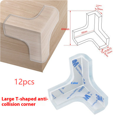 Soft PVC Table Corner Guard For Baby Safety With 3M Tape