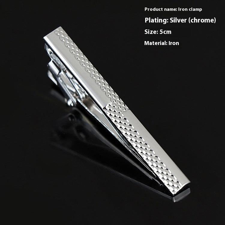 Men's Silver Short Tie Clip