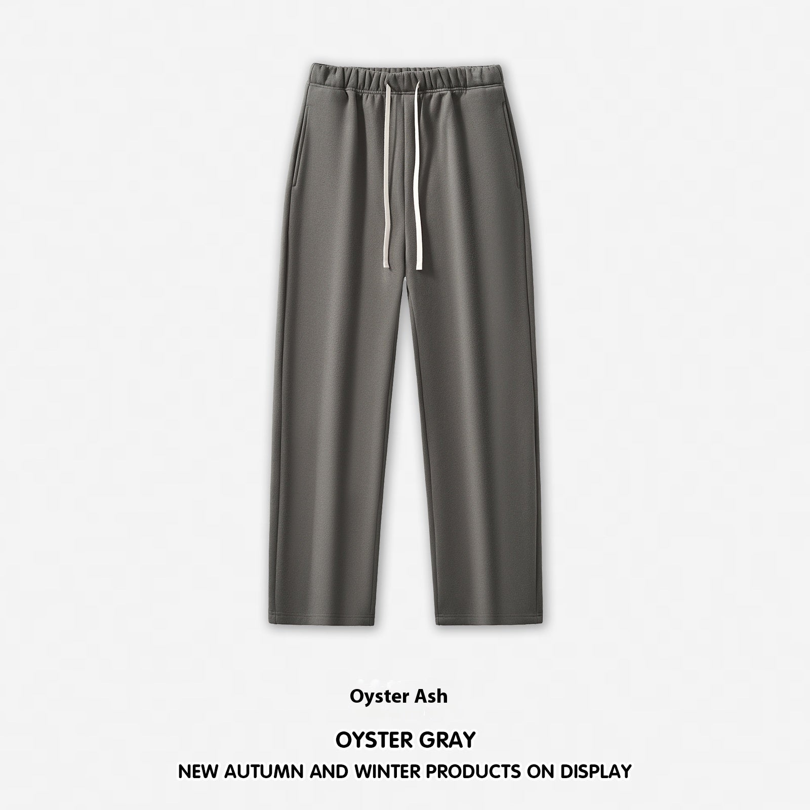 Men’s Wide-Leg Sweatpants – Straight Solid Color Dopamine Style