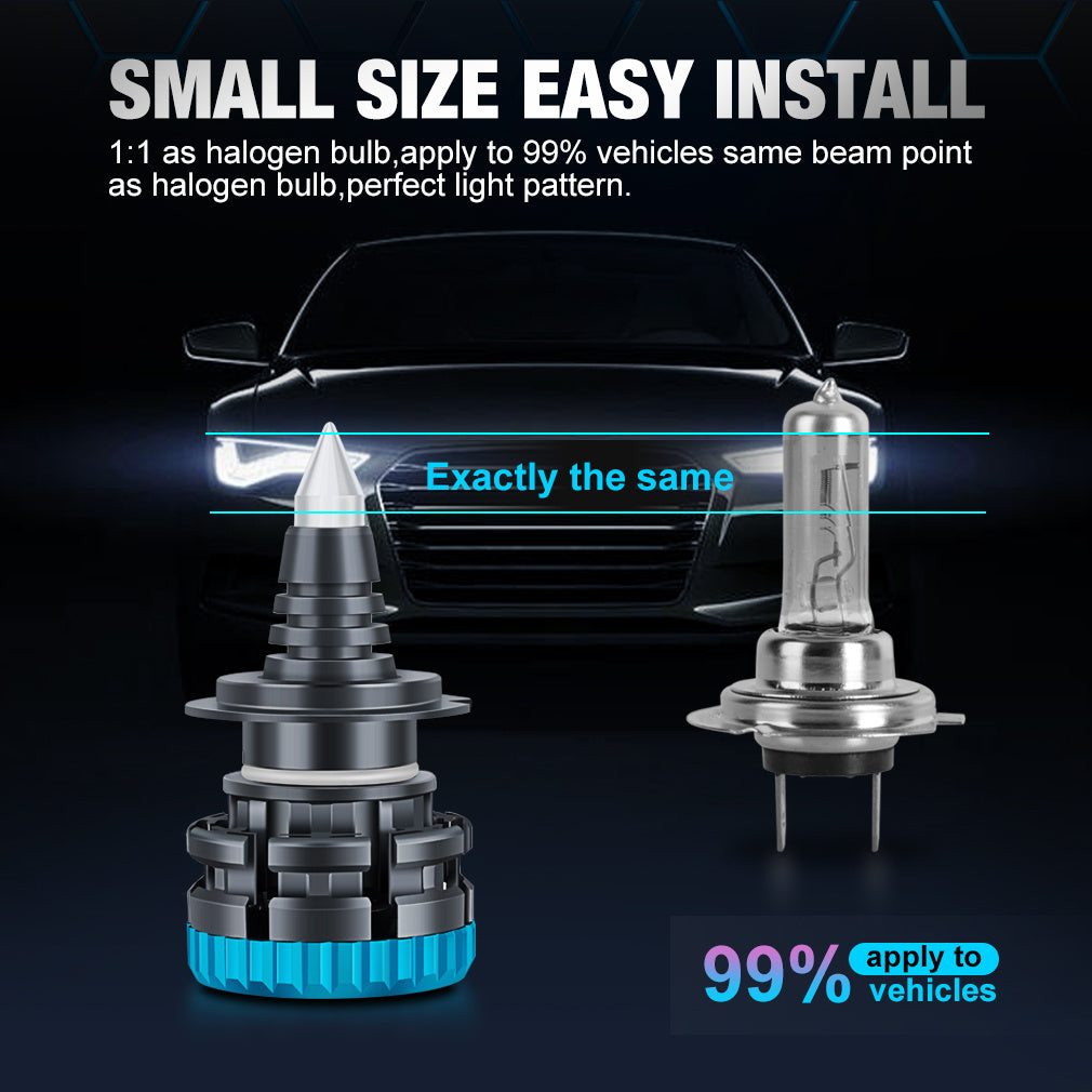 High-Power LED Headlights – Bright White Modified Car Front Bulbs