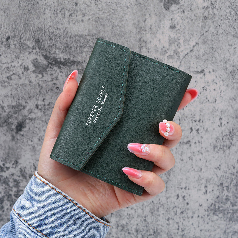 Slim PU Leather Card Holder Wallet Unisex Solid Color