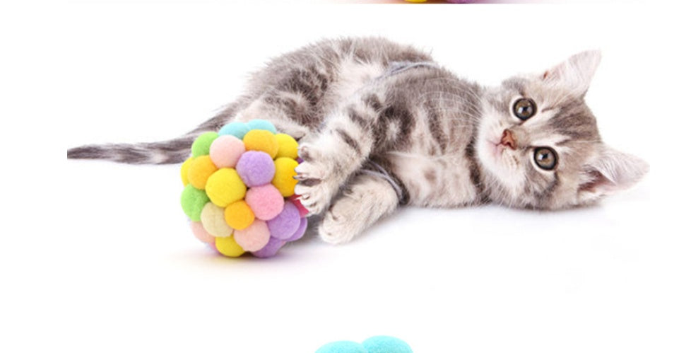 Cat Toy Cat Self-hey Rainbow Bell Interactive Ball