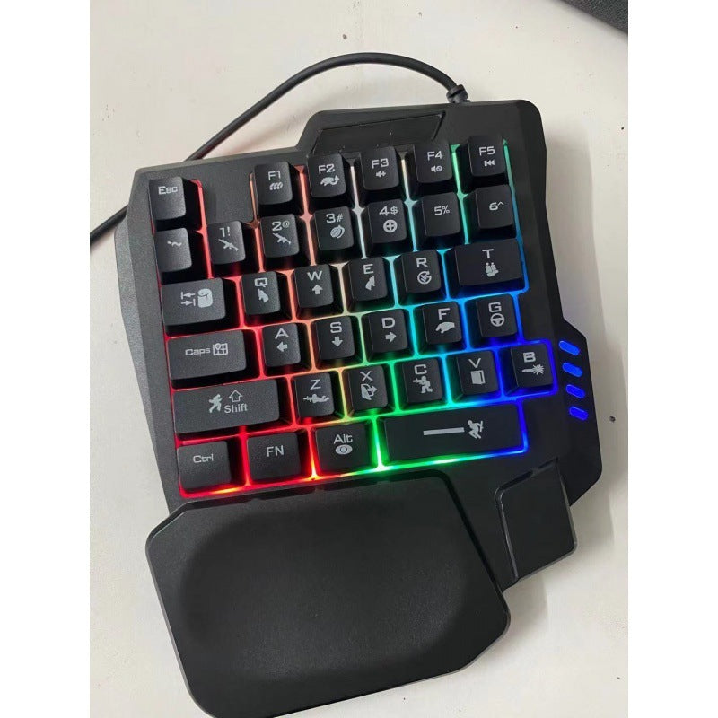 Single-Handed Mechanical Keyboard & Mouse Combo – Gaming Set