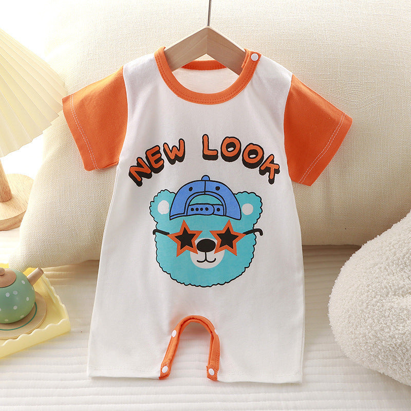 Cute Cartoon Print Onesies Newborn High Quality Fabric