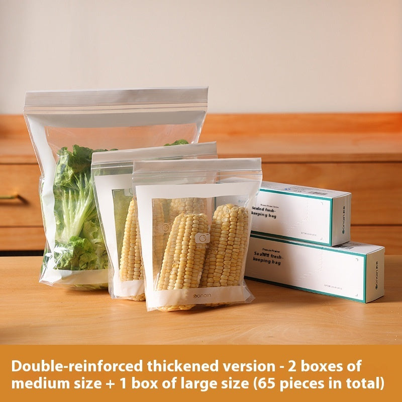 Food Grade Freshness Protection Package Household Extra Thick Retain Freshness Envelope Bag Zip Lock Bag Kitchen Refrigerator Freeze Storage Split Storage