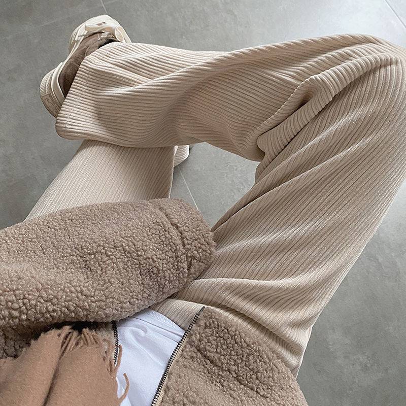 Korean Student High Waist Straight Wide-Leg Pants
