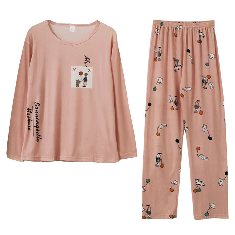 Pajamas Women's Long Sleeve Casual Two-piece Suit Thin Summer Air-conditioned Room Ladies' Homewear