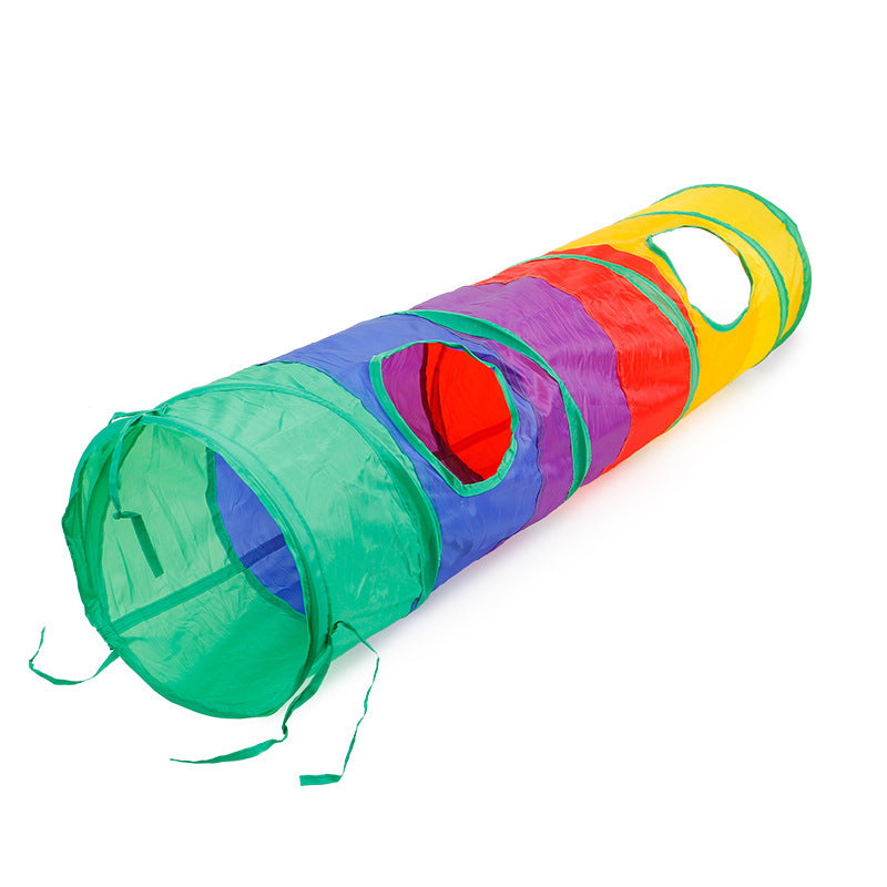 Pet Tunnel Cat Rainbow Interactive Toy