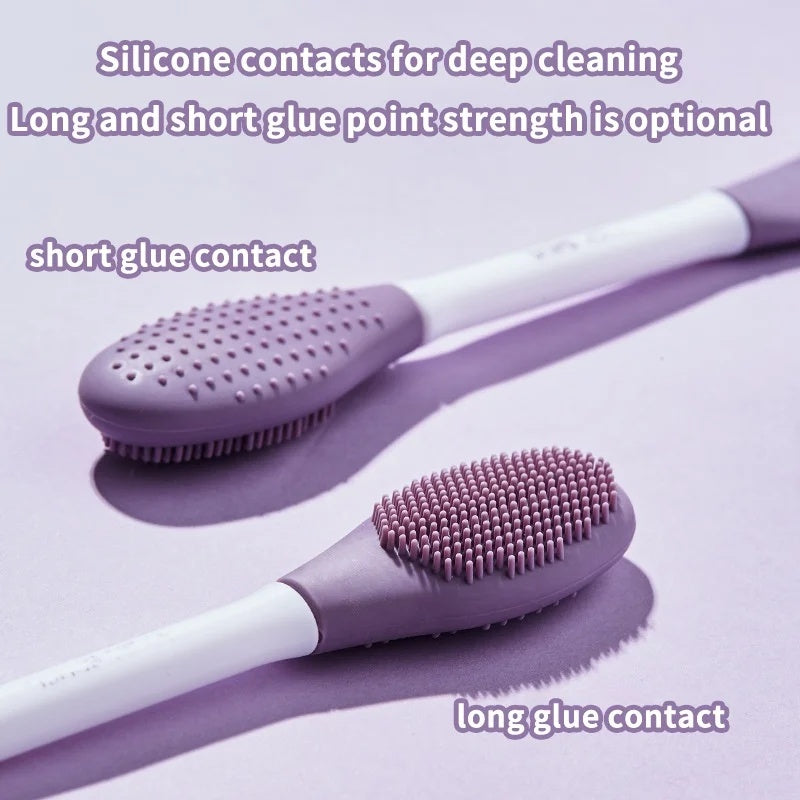 Double Head Silicone Facial Mask Brush – Massage, Mud Scraper & Skincare Tool