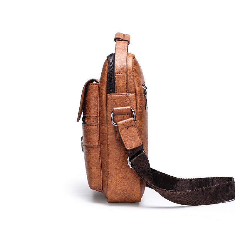 Men's Synthetic Leather Document Messenger Bag Crossbody