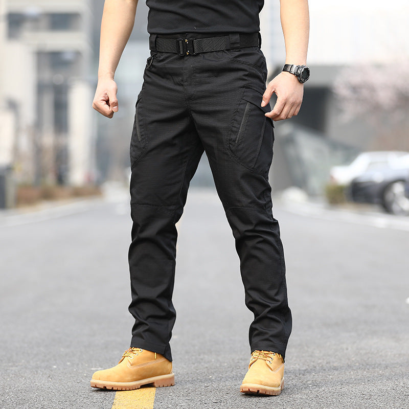 Men’s Outdoor Military Cargo Pants – Loose Multi-Pocket Overalls Trousers