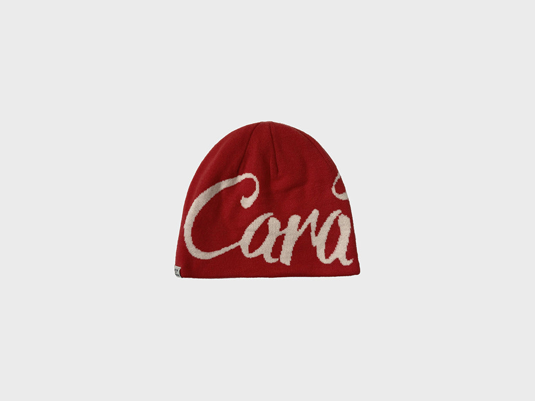 American Street Letter Jacquard Double-sided Wear Knitted Hat