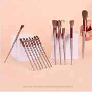 Professional Makeup Brush Set – 13pcs Soft Fluffy Foundation, Powder, Eyeshadow, Kabuki, Sponge & Beginner Kit