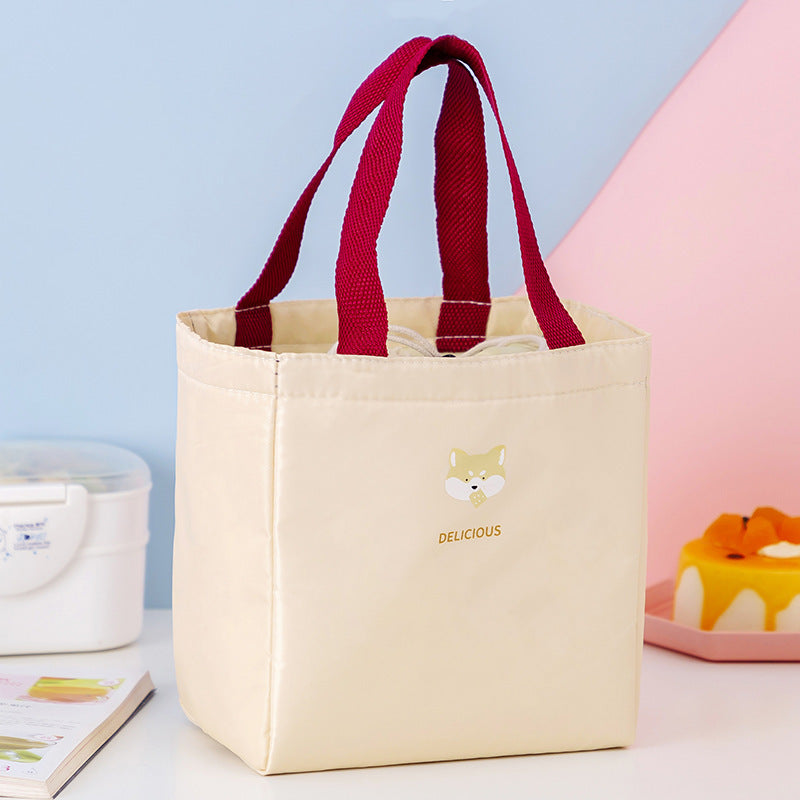 Macaron Color Large-Capacity Portable Lunch Bag – Heat Preservation & Fresh-Keeping