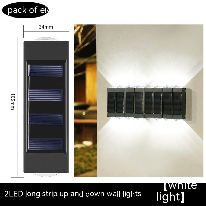 Solar Double-headed Wall Lamp Outdoor Yard Lamp Waterproof Outdoor Up