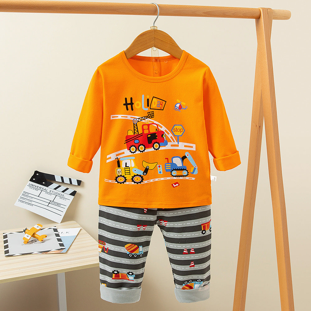 Printed Cute Cartoon Casual Children's Clothing Home Service Suit