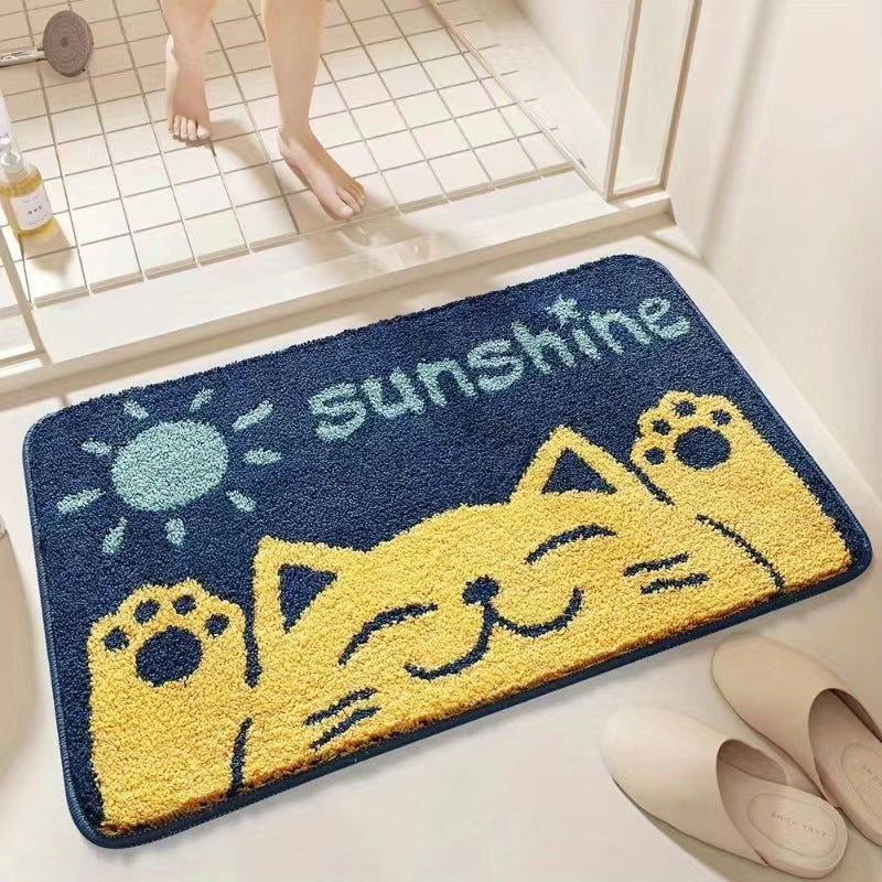 Bathroom Non-Slip Decorative Floor Mat – Cashmere-Like Absorbent and Stain-Resistant Carpet for Bathrooms