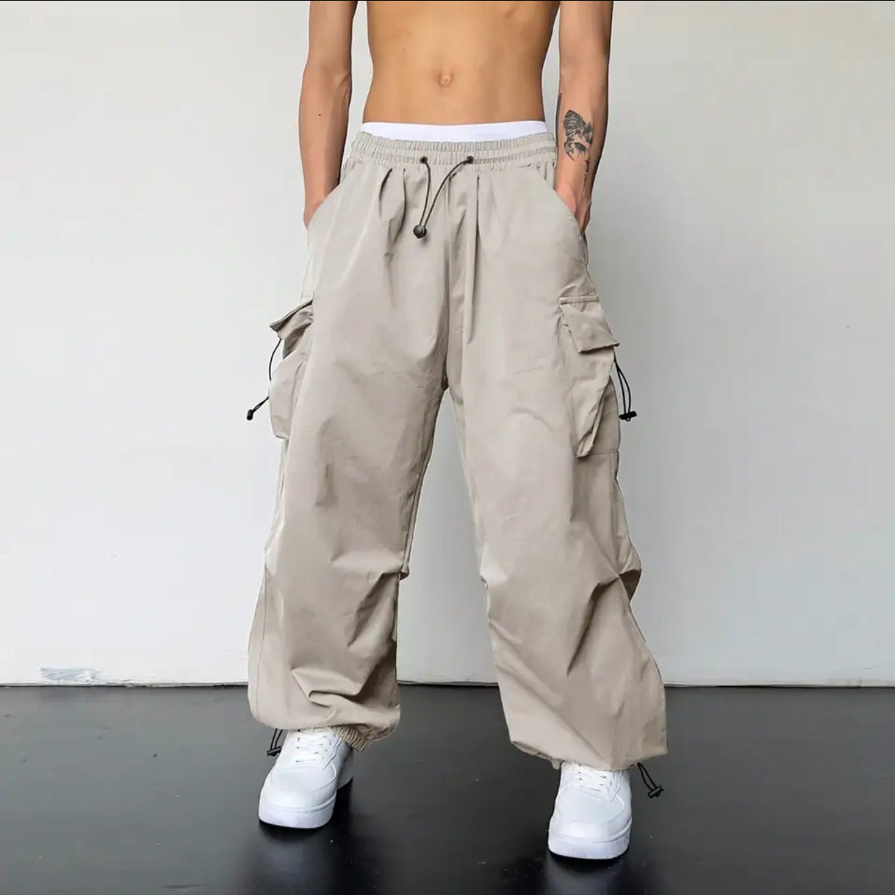 Men’s Fashion Loose Straight All-Match Casual Trousers