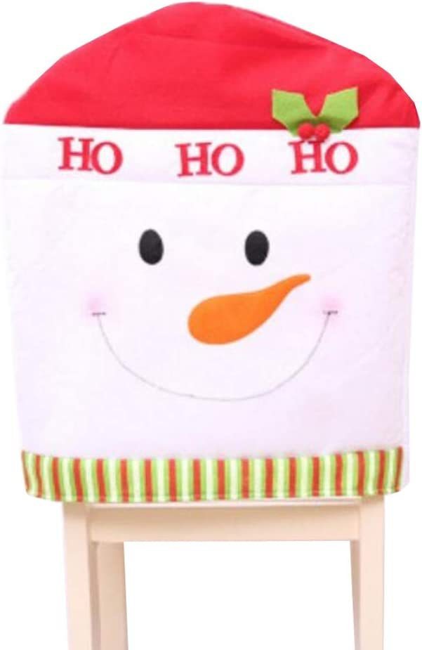Christmas Decoration Supplies Elderly Snowman Elk Chair Cover
