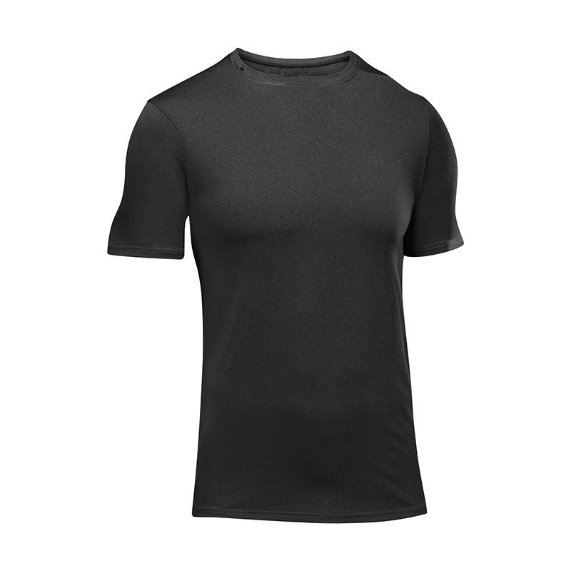 Solid Color Sports Quick-drying Men's Running Workout Short Sleeve