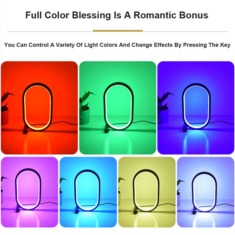 USB Plug-In Oval Acrylic Lamp – Touch Control Dimmable Modern Bedside & Desk LED Night Lamp