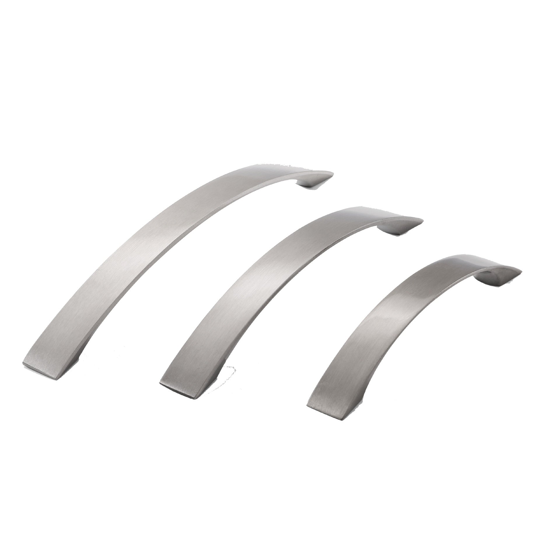 Simple Semi-arc Nickel Brushed Cabinet Chest Of Drawer Door Aluminum Alloy Handle