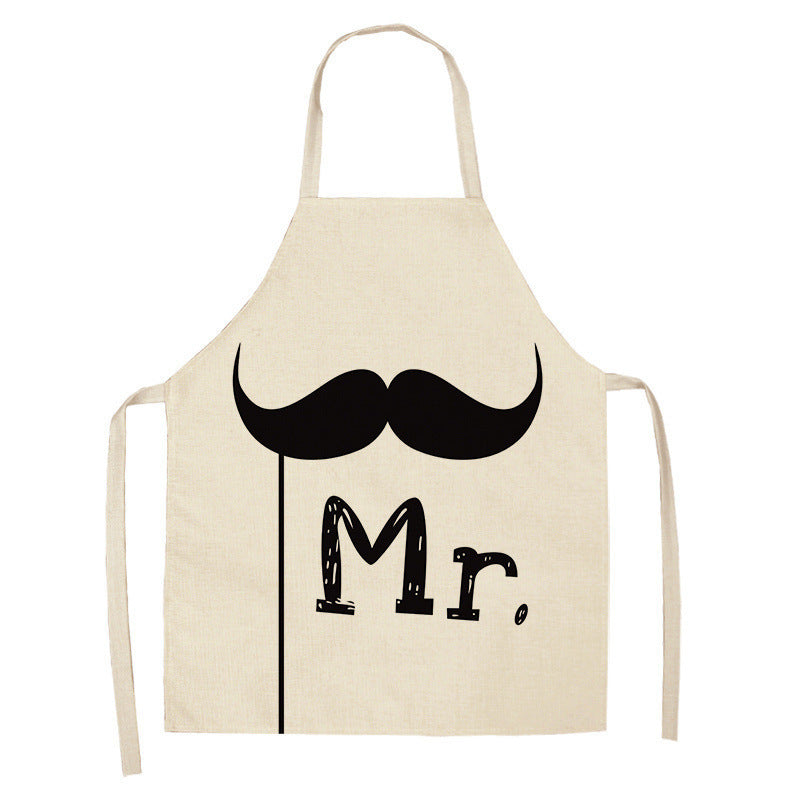 Red Lip Letters Apron – Oil-Proof, Stain-Resistant Kitchen Apron