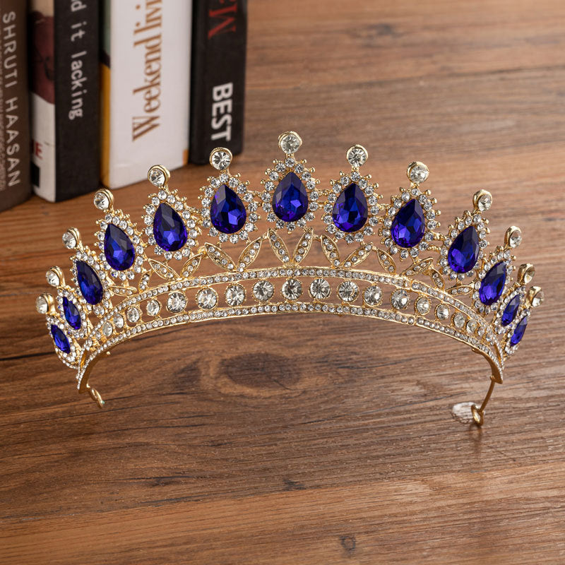 Bridal Crown Wedding Alloy Diamond Crown with Elegant Rhinestone Headdress Set