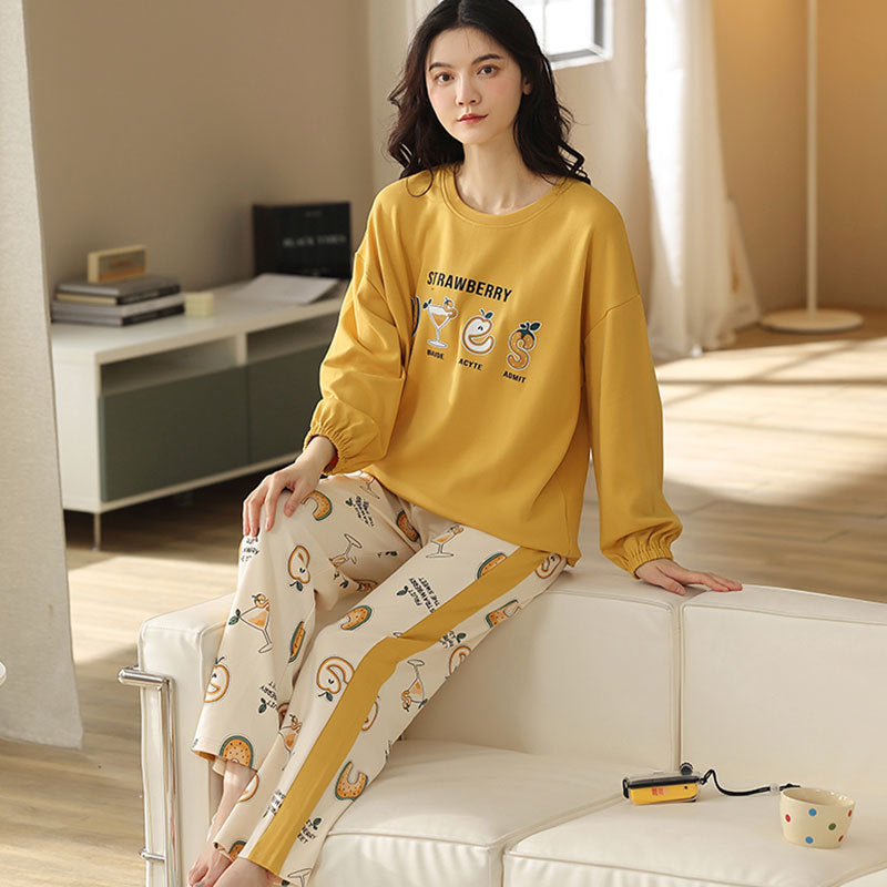 Women's All Cotton Summer Homewear Suit Two Piece Set