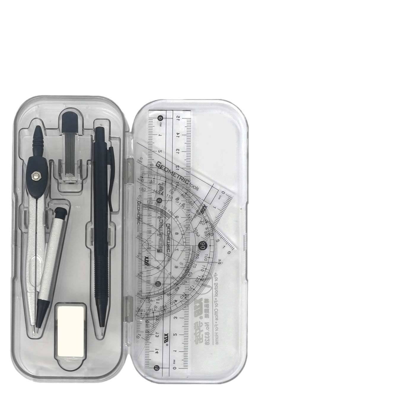 Student Drawing Compass and Ruler Set – Geometry Tools for Junior High School Exams