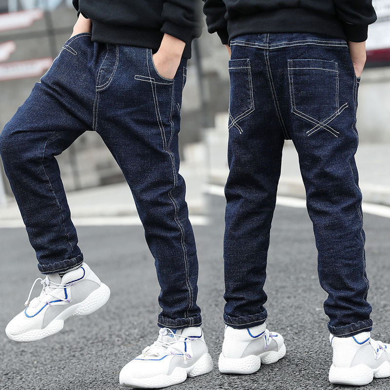 Boys Velvet Jeans Slim Fit Winter Pants 3 Months Classic