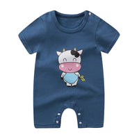 Cow With Blue Background