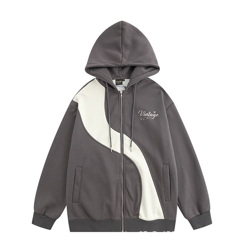 Unisex Hooded Cotton Sweater Regular Fit Color Matching