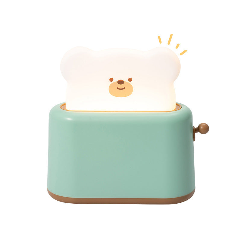 Silicone Bread Bear Battery Night Light Desktop Decor