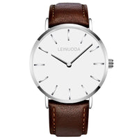 White Brown Leather