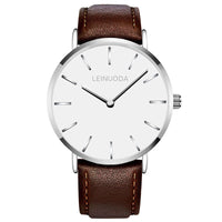 White Brown Leather