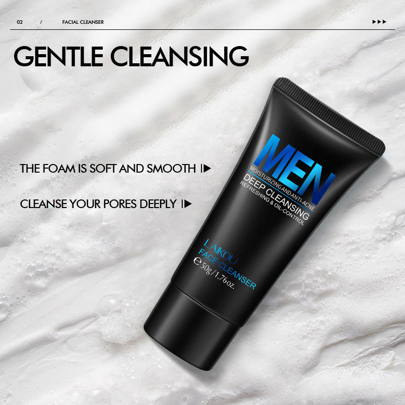 Aqua Based Men Facial Scrub Cleanser 50g Safe Formula