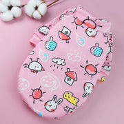 Cartoon Print Pet Clothes Plus Velvet Two-legged Sweater