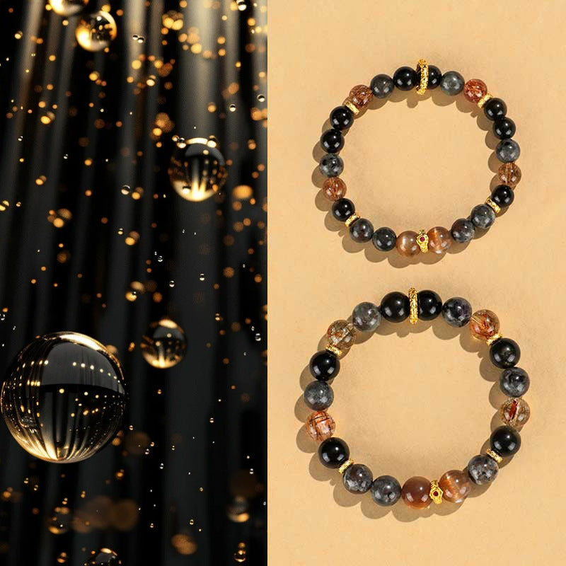 Black Sunstone Flame Stone Same Bracelet