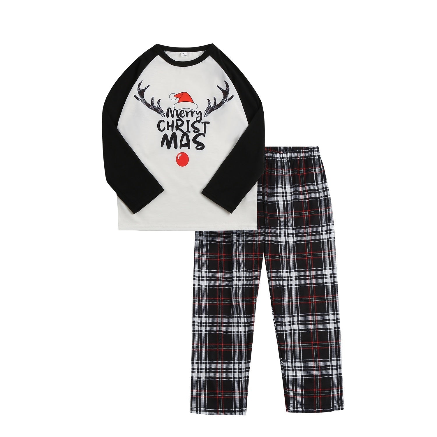 Christmas Elk Printing Parent-child Wear Long-sleeved Pajamas Set Homewear