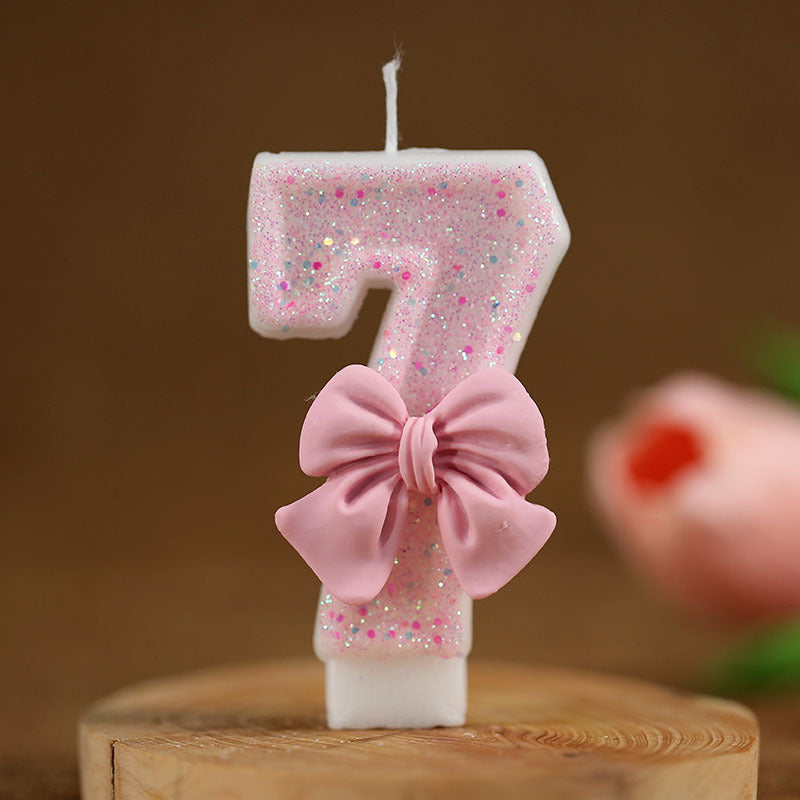 Creative Digital Bow Birthday Candle