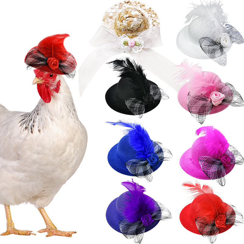 Headdress Toy Mesh Flower 7cm Pet Hat