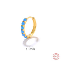Single Golden 10MM Blue Opal