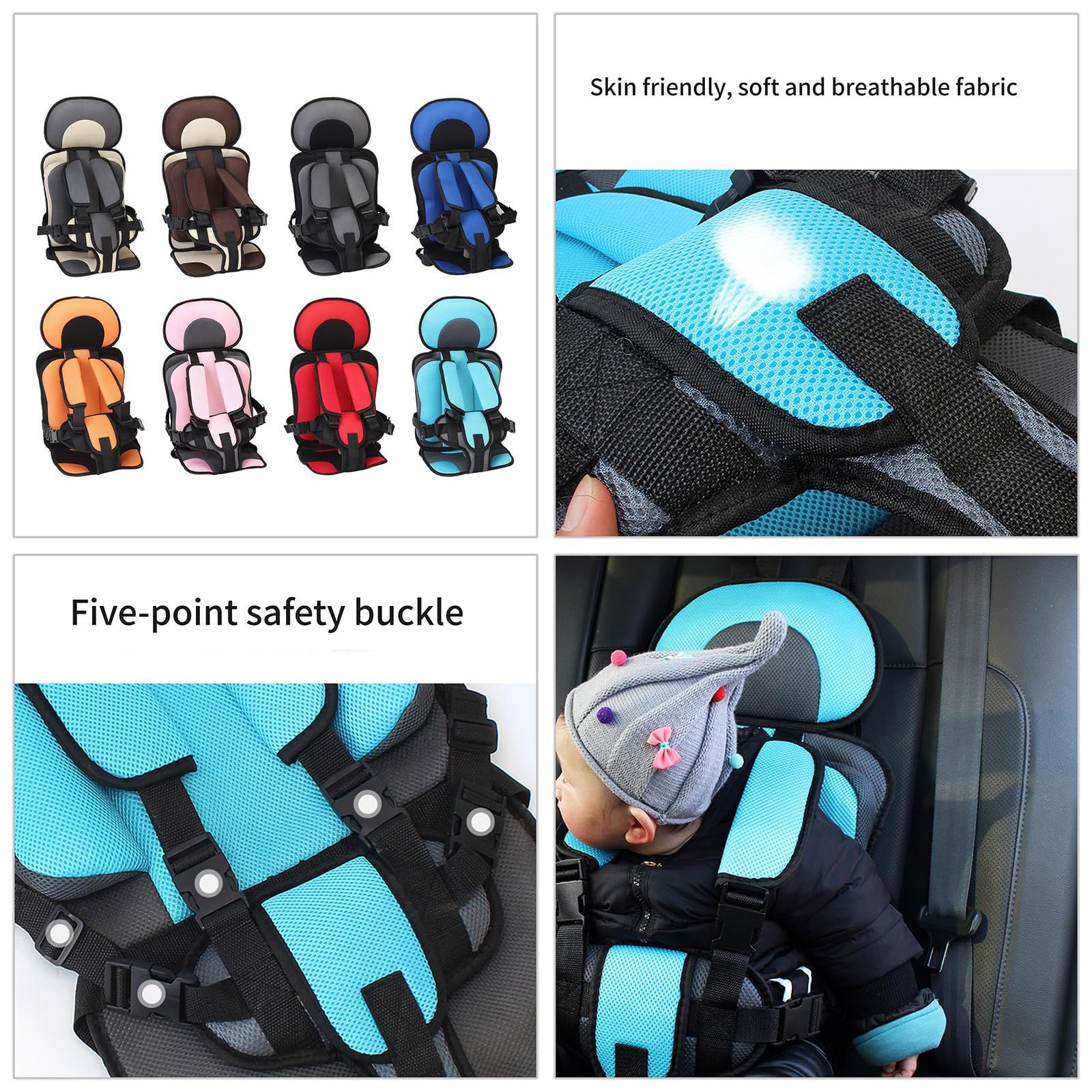 Infant Portable Safety Seat Pad – Thickened Sponge Car and Stroller Chair Cushion