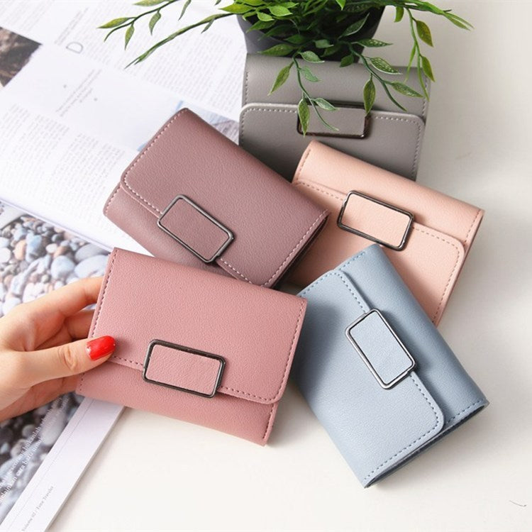 Women's Short And Simple Plaid Fashion Wallet