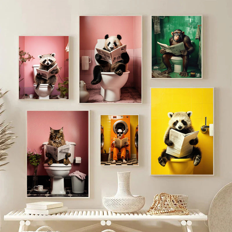 Animal Wall Art – Decorative HD Airbrush Canvas Painting for Home Decoration