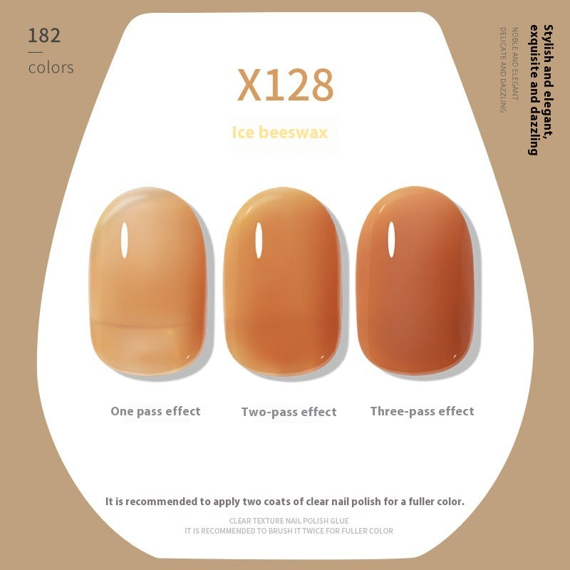 Nude Ice Transparent Color Cherry Red White UV Polish