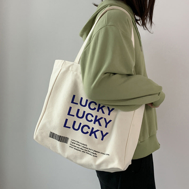 Student Shopping Tote Canvas Bag – Durable & Spacious